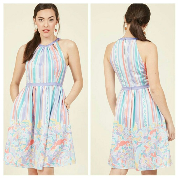 Modcloth Behold the Blogger Pastel Dress Size XL - Picture 3 of 4